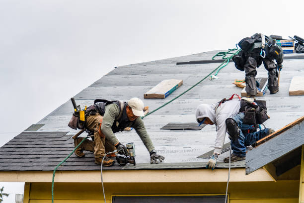 Professional Gutter Installation technician working in Lynwood, CA